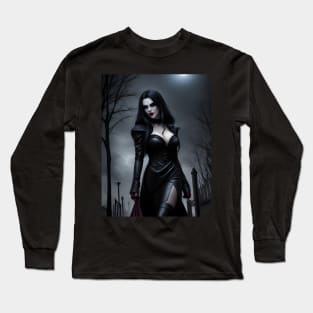 Vampiress Walking in the Night Long Sleeve T-Shirt